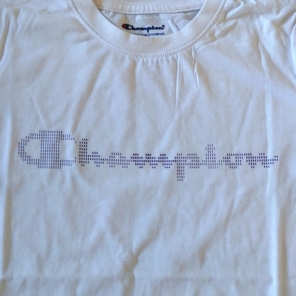 NWOT Champion Youth White Long Sleeve Graphic T-Shirt Size L - Picture 2 of 6